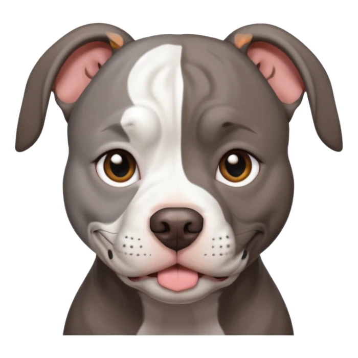 Completely Grey pitbull with one Long and Full darkBrown haired pretty Girl  sticker