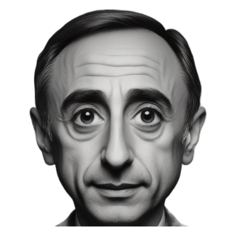 Éric zemmour sur un fond NOIR sticker