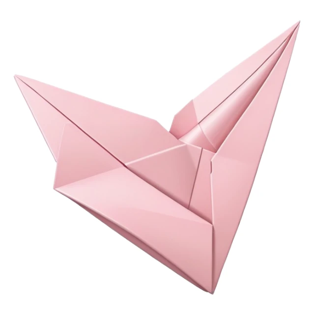Pale pink classic heart and paper airplane sticker