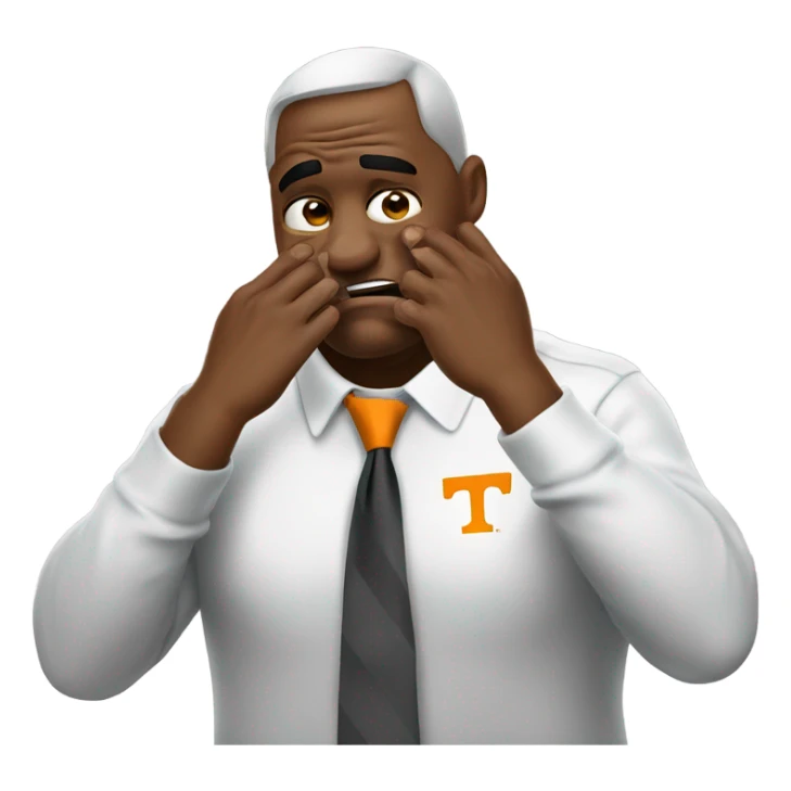 Tennessee football head coach crying  sticker