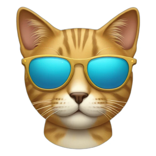 Cat with sunglasses sticker