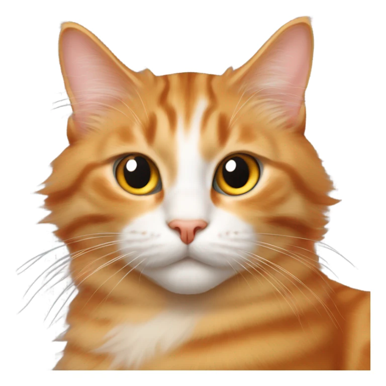 orange maine coone cat cuddled up sticker