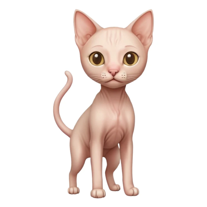 hairless cat full body standing sticker