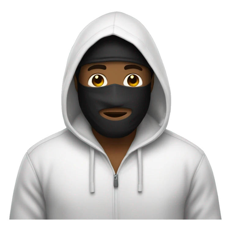 Un hombre con capucha negra y máscara negra  sticker