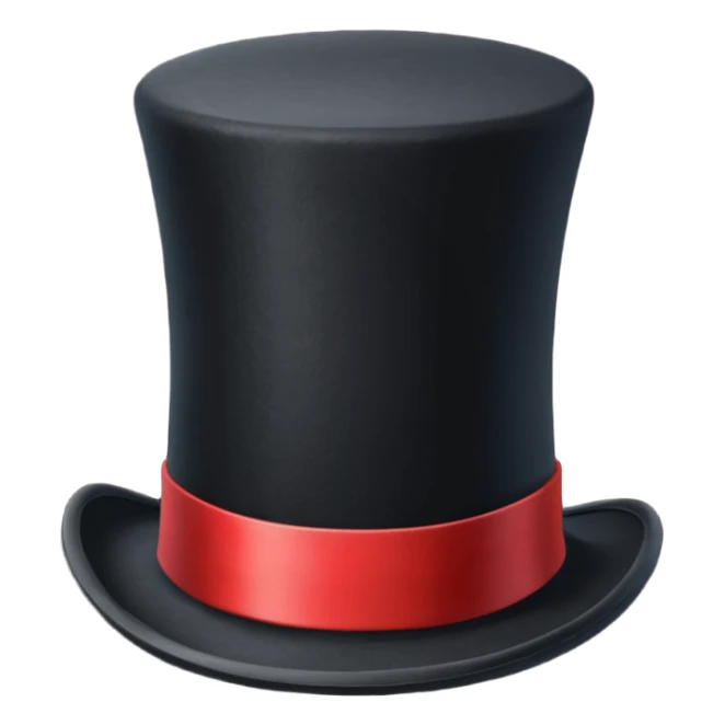 Top Hat: A formal hat often associated with performers, magicians, or formal events.
 sticker