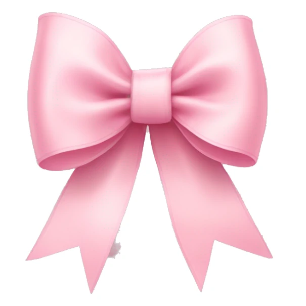light pink ribbon bow sticker