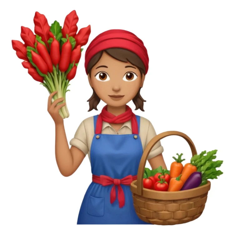 Farmer woman – Apron, scarf, basket of vegetables


 sticker