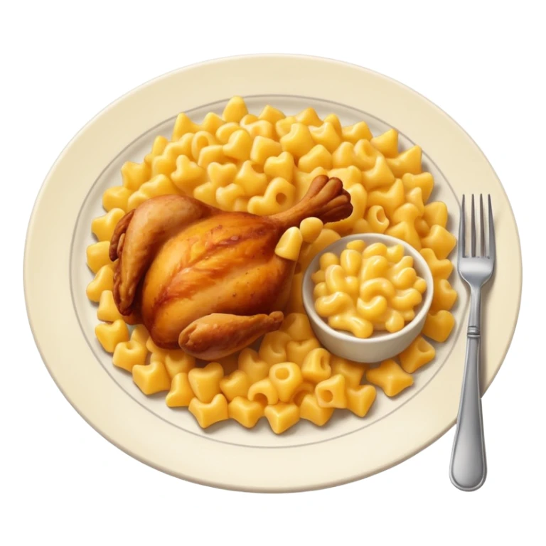 dinner plate chicken with mac and cheese on the side sticker