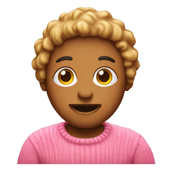 Christmas cookie in a pink sweater sticker