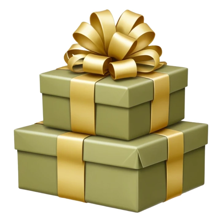 Light olive Christmas gifts under a white Christmas tree  sticker