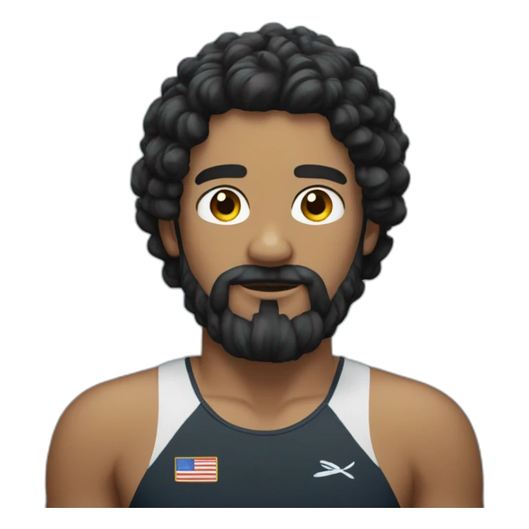 Swimmer googles black hair and beard sticker