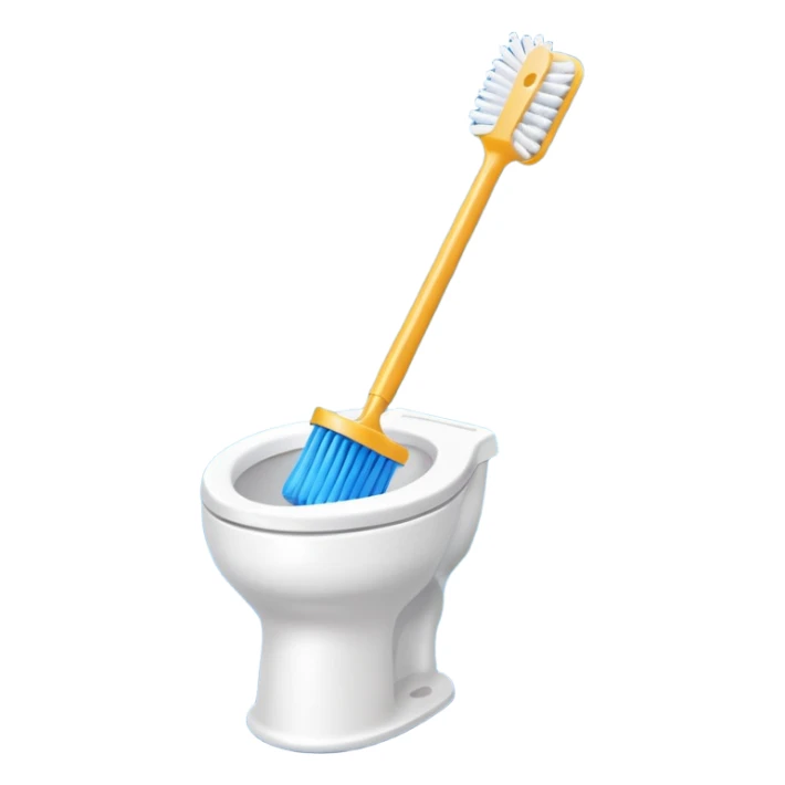 toilet brush sticker