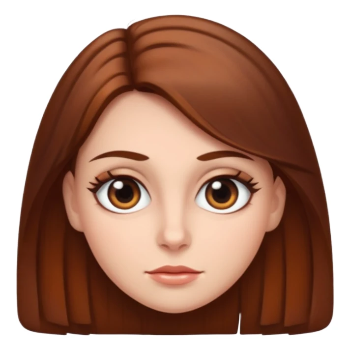 Woman with brown hair and bug eyes sticker
