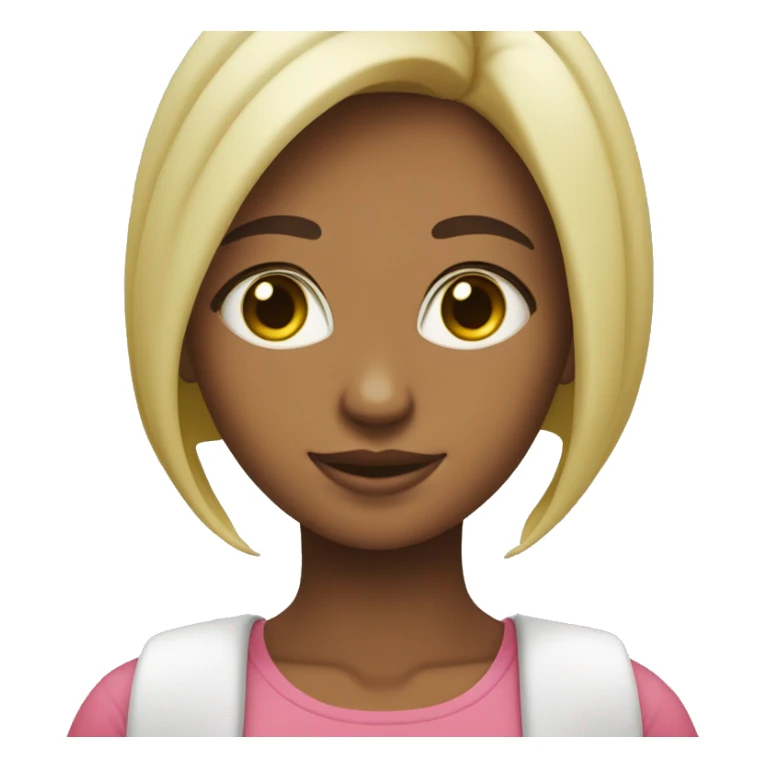 Chica joven, tez blanca mitad del cabello rosa mitad verde sticker