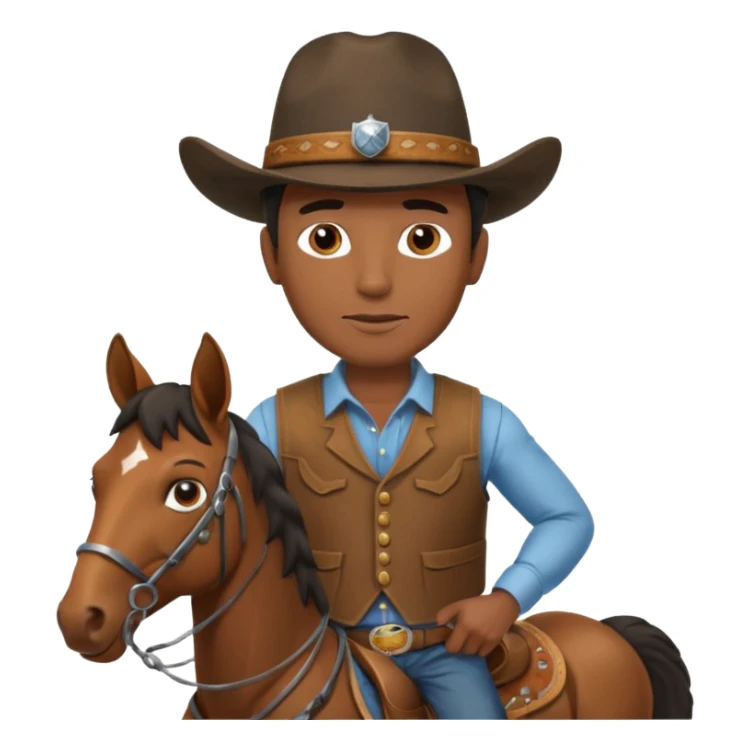 covboy on the horse black man  sticker