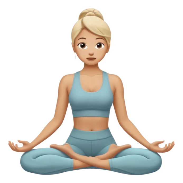 woman burping during yoga practice sticker
