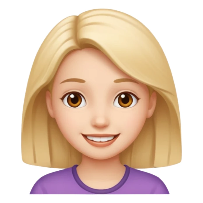 Now, the same girl but with a happy face please sticker