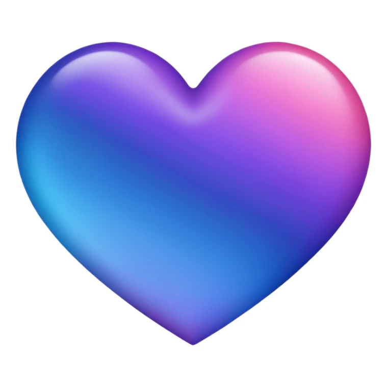 Blue-indigo-violet-purple-pink-gradients heart  sticker