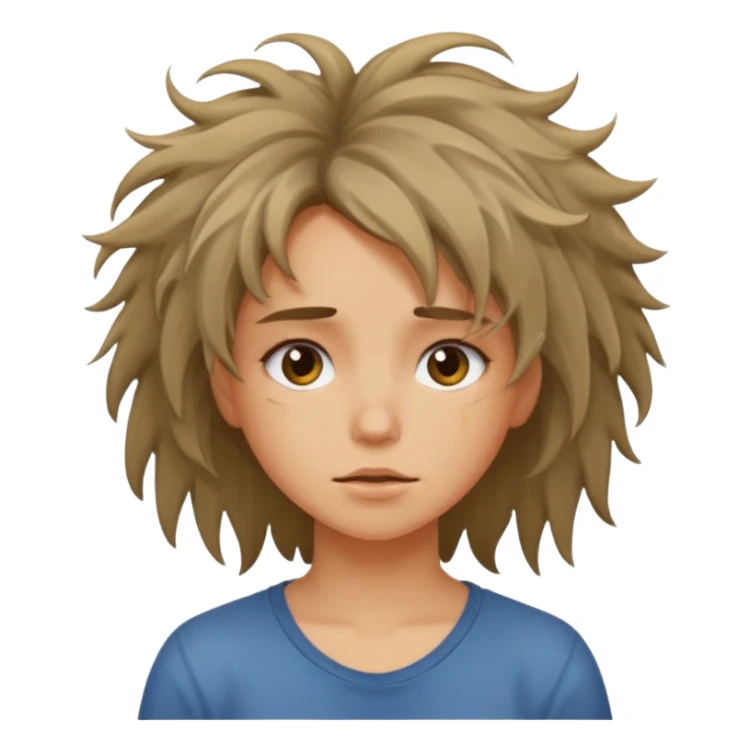 Bad hair day girl sticker