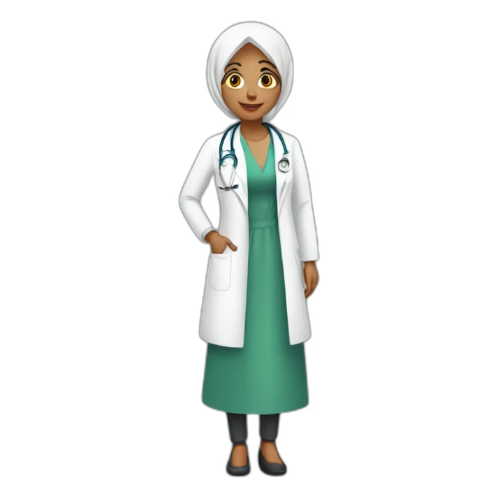 Muslim doctor women sticker