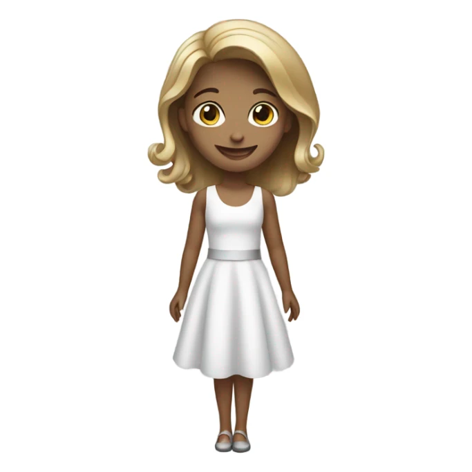 smiling girl in elegant dress sticker