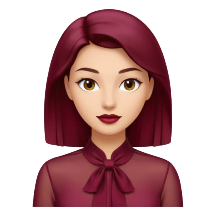  burgundy luxury style womens sheer blouse sticker