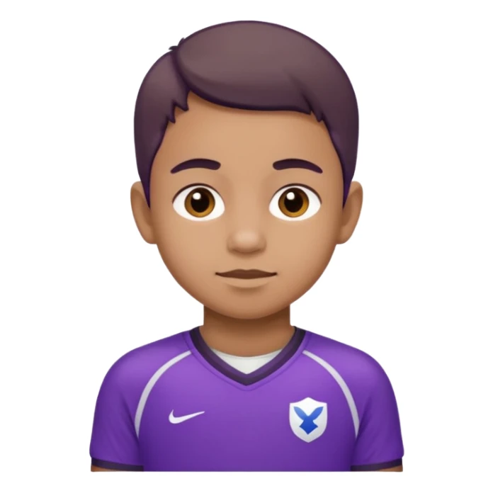 child with purple jersey sticker