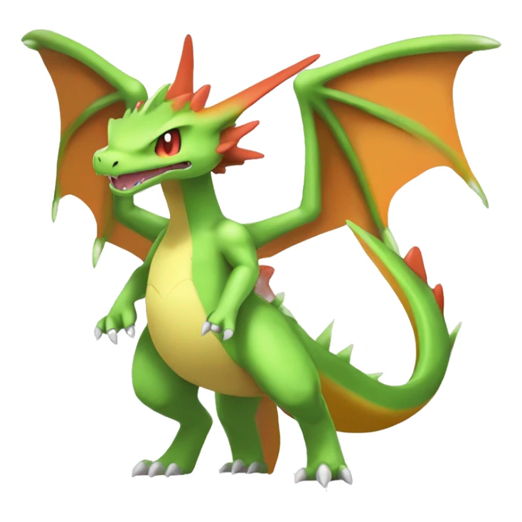 Anthro Cool Edgy Legendary Fakemon-Pokémon-Flygon-Charizard-Fantasy-Creature With Full Body Detailed High Quality sticker