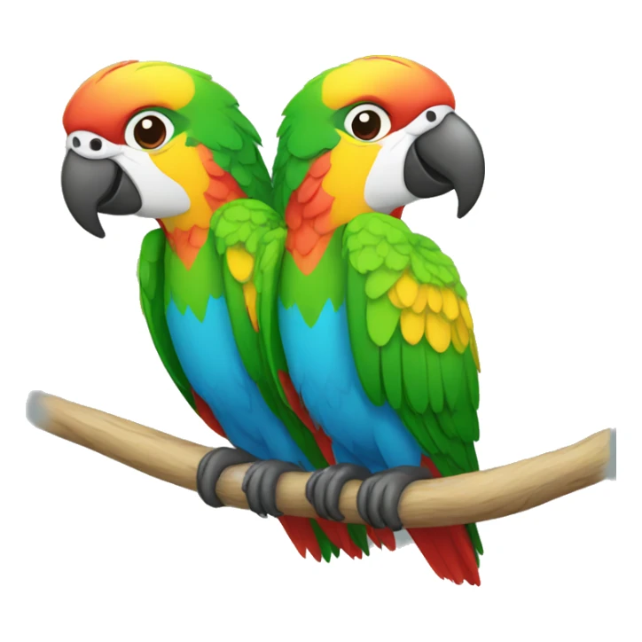 multi parrot sticker