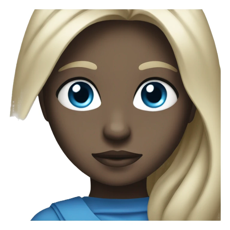 dark beauty with long hair and Blue eyes sticker