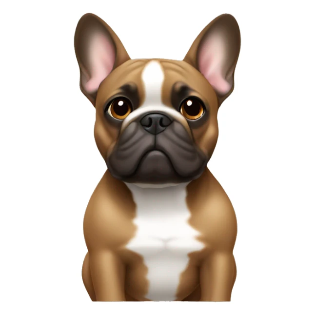 french bulldog, brown with bak on the muzzle sticker