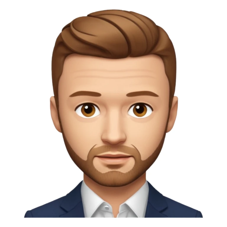 Justin Timberlake with light brown hair sticker