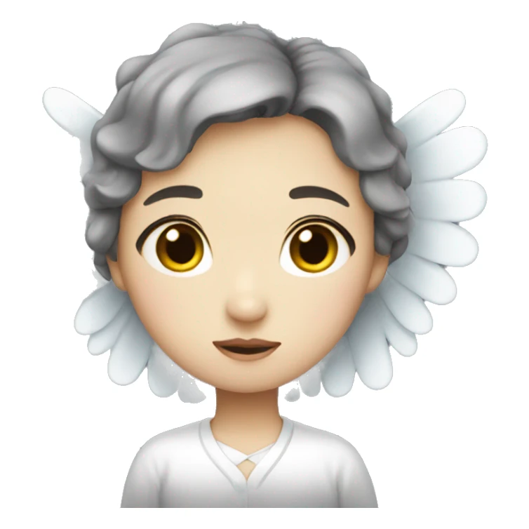 korean girl angel sticker