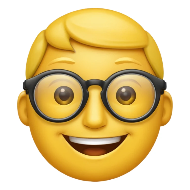 An emoji head with driving glasses, variation 5. sticker