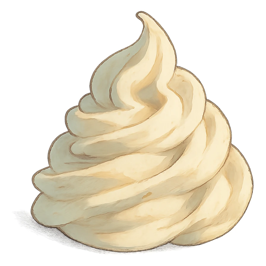 ghibli style whipped cream swirl sticker