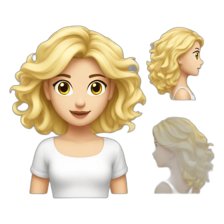 Girl blond beauty dance sticker