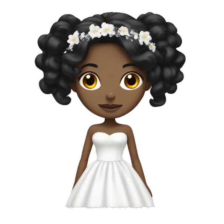 with black hair on white skinbride with black hair sticker
