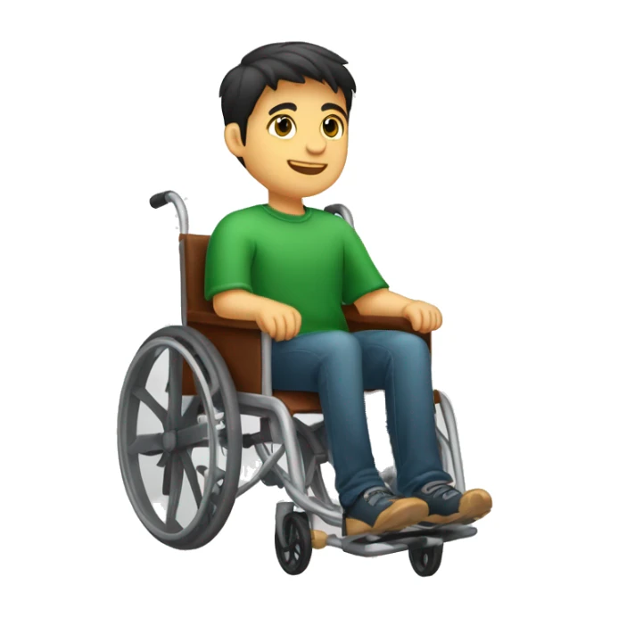 niño rubio en silla de ruedas, delgado  sticker