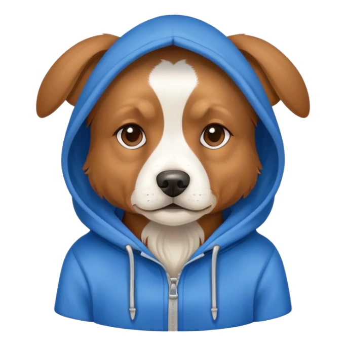 Dog wearing a hoody  sticker