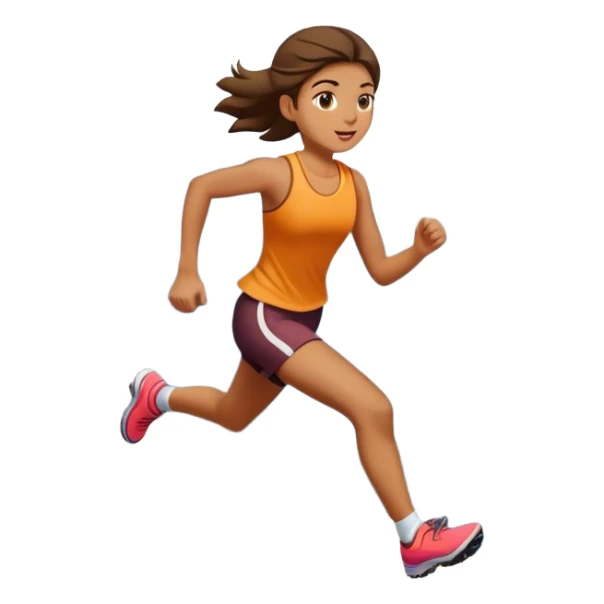 Chica corriendo por la montaña sticker