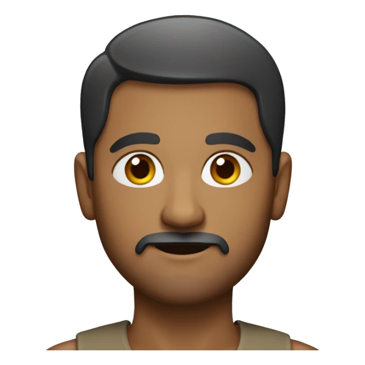 An Indian man with a goatee and short hair  sticker