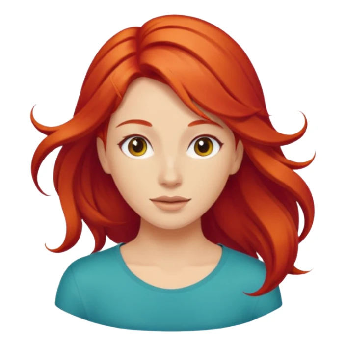 red hair sticker