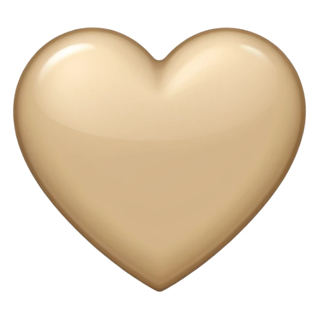 beige color heart emoji sticker