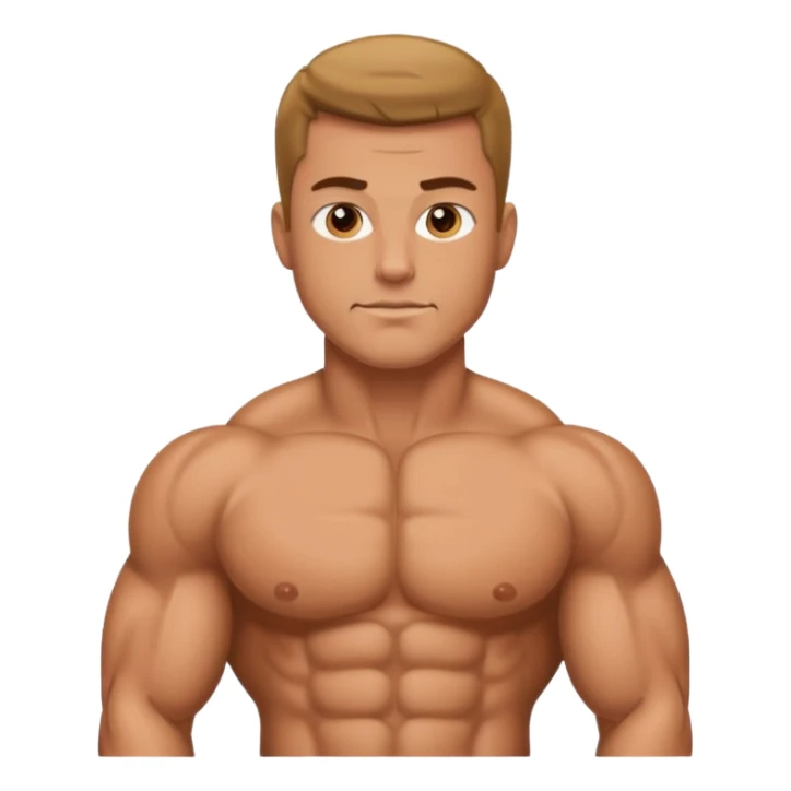 Handsome muscle man sticker