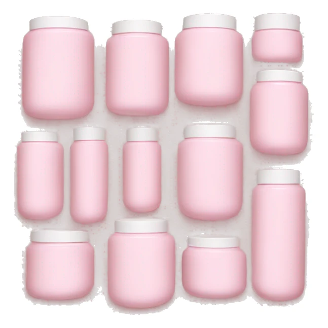 Pastel pink skincare jars sticker