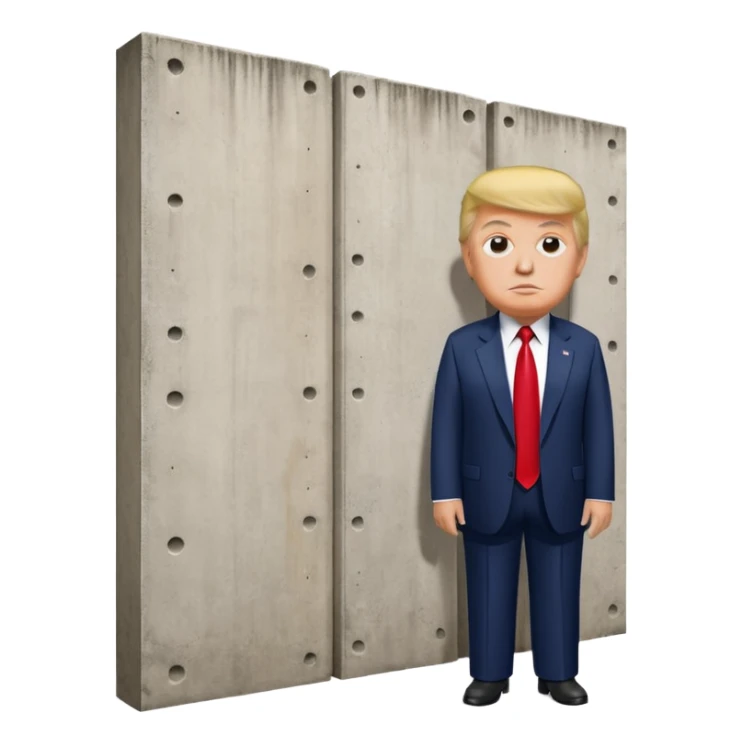 donald trump and his wall boarder by mexico sticker