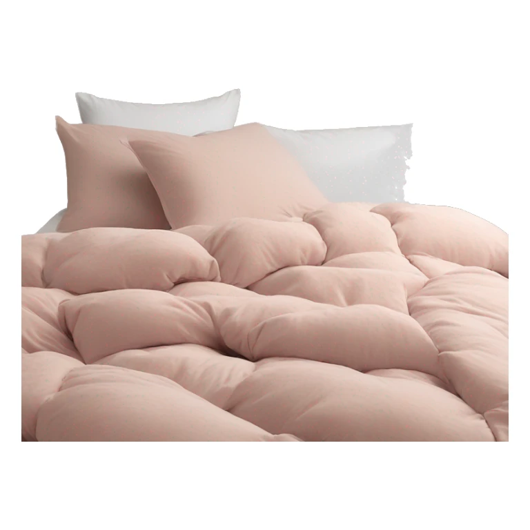 Dusty pink comforter and white pillows on bed sticker