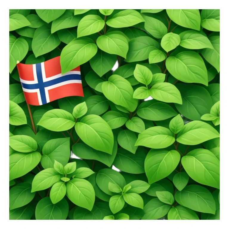 Norweigan flag with a green plant in it. sticker
