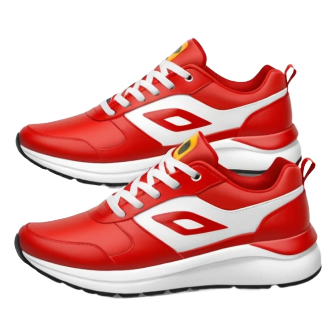 fast shoes, red and white. Sonic hedgehog sneakers sticker