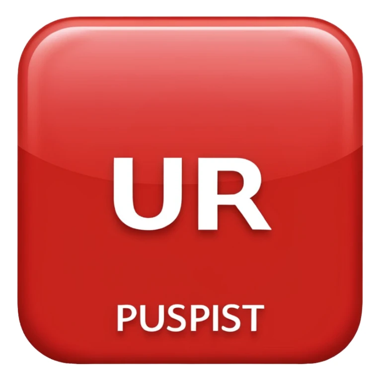 a red square with the words ur pist in the middle of the square sticker